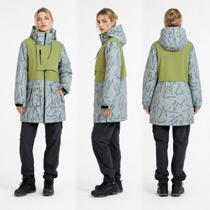 Women's Print Parka - Stylish and Warm Winter Outerwear