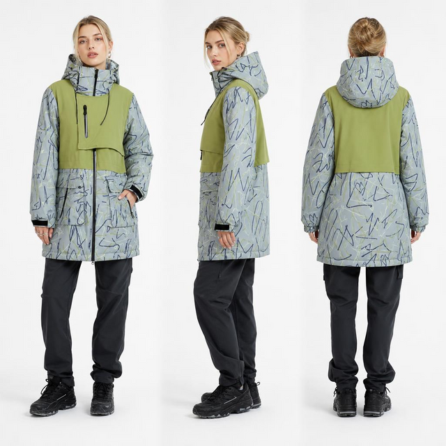 Parka med print til kvinder - Stilfuldt og varmt vinterovert&oslash;j