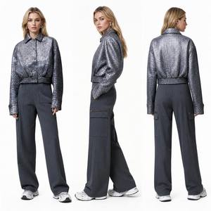  Stylish Tie - Dye Jacquard Women's Casual Jacket