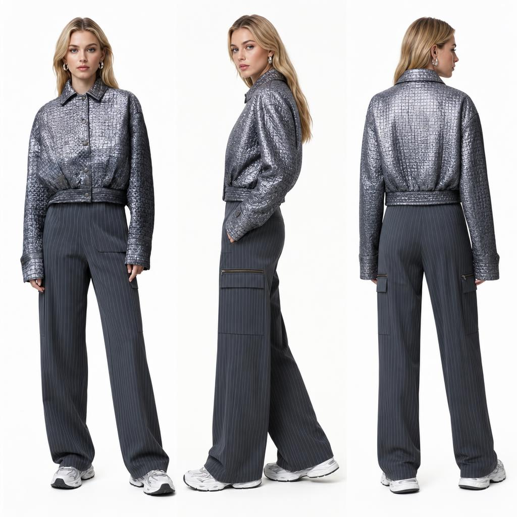  Stylish Tie - Dye Jacquard Women's Casual Jacket