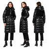 Tweed & Lacquer Long Puffer Coat: Oversized Adjustable Hood & Structured Belt 