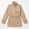 Unisex Mid Structure Trench Coat – Detachable Sleeves, Water Repellent, Lightweight Spring Jacket