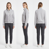 Women’s Hybrid Scuba & Lacquer Nylon Jacket – Lightweight Water-Repellent with Contrast Rib
