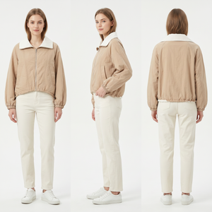 Reversible Lightweight Jacket – Two Distinct Looks, Funnel Neck, Raglan Sleeves, Water-Repellent Nylon, Padding-Free