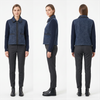 Parisian-Inspired Tweed-Knit Hybrid Jacket – Water-Repellent, Contrast Binding, Tailored Short Silhouette