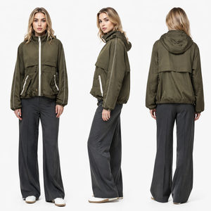 Women's Tweed & Lacquer Nylon Casual Jacket - Multi - Scenario Fashion Functional Outerwear