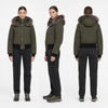 Women Cropped Parka Jacket | Detachable Fluffy Fur Trim Hood Winter Puffer