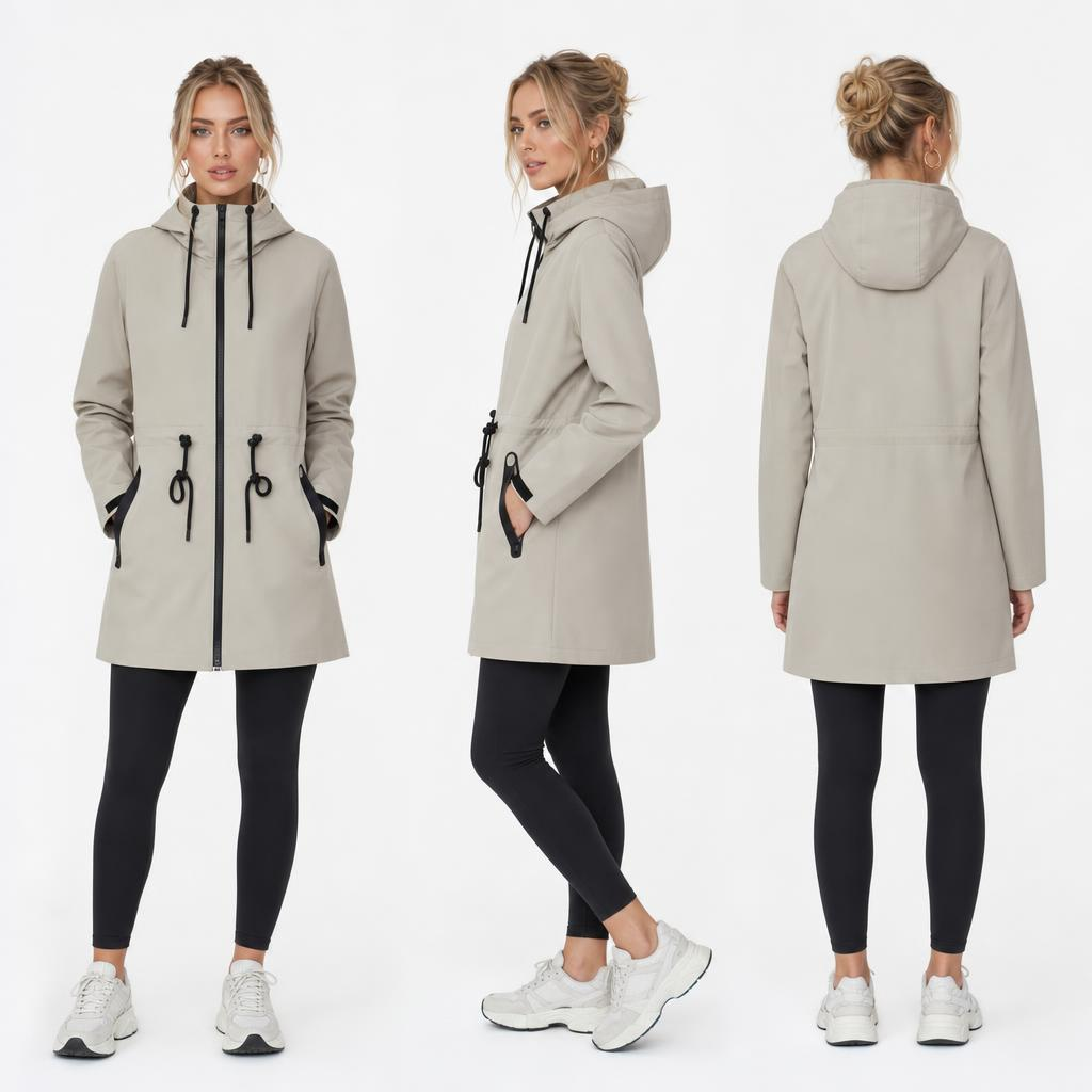 Women’s 3-in-1 Waterproof Raincoat with Detachable Padded Vest 