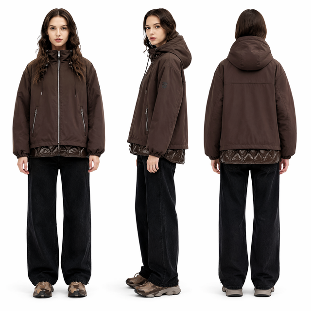 2-in-1 Modular Short Jacket with Quilted Inner Layer
