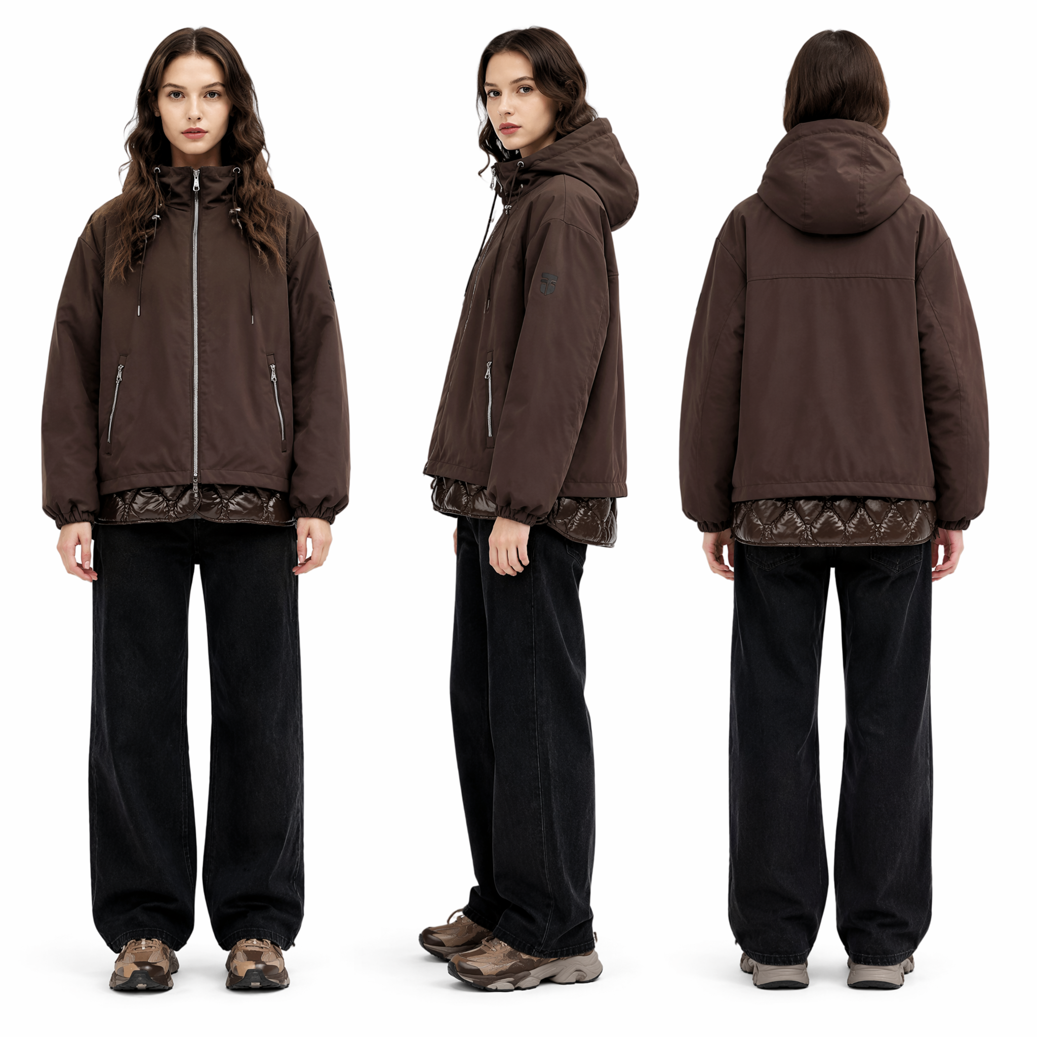 2-in-1 Modular Short Jacket with Quilted Inner Layer