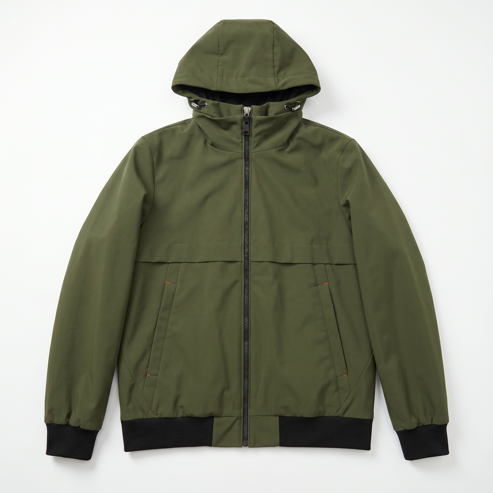Men’s 2-in-1 Hooded Bomber Jacket – Detachable Zip Hood Bib, Full Waterproof Polyester Casual Outdoor Bomber Coat