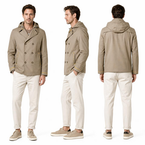 Stylish Waterproof Men's Double - Breasted Trench Coat