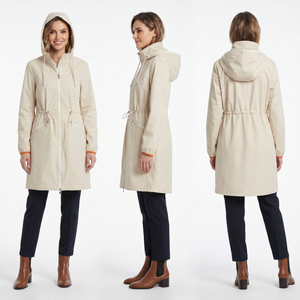 Two-Tone Matte Nylon Windbreaker for Women