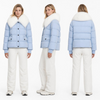 Wide White Faux Fur Big Collar Winter Coat