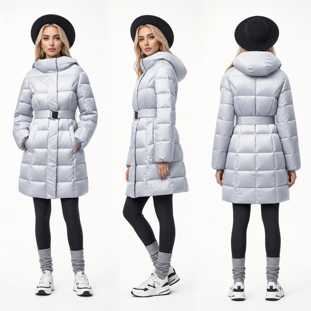 Stilfuld Ultra - Let Lang Damedun - lignende Puffer Coat