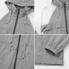 Women’s Long Color-Blocked Nylon Anorak – Adjustable Waist, Water-Repellent, Everyday Adventure