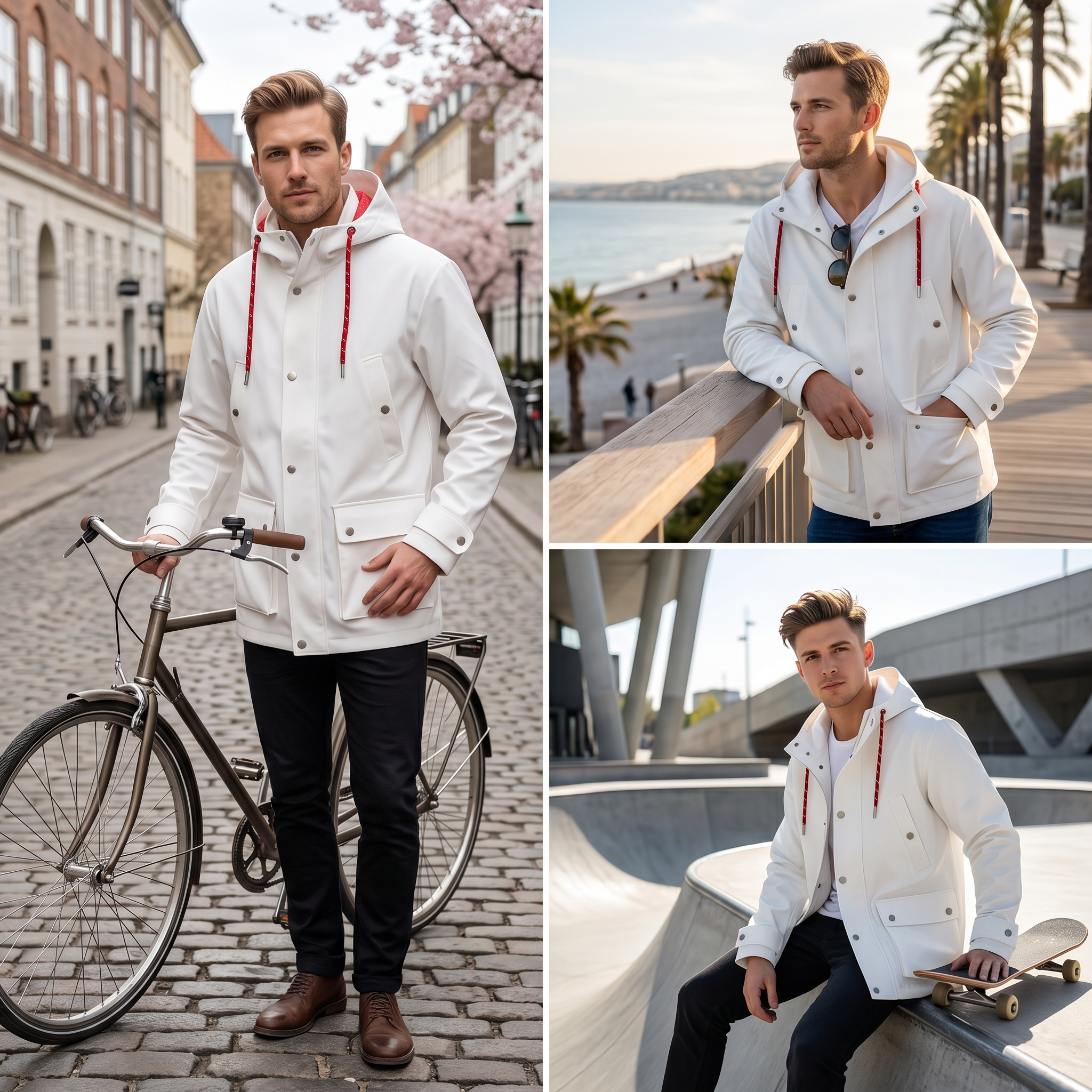 Men's Waterproof Long Parka | Detachable Hood, Mesh Lined 