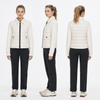 FW27 Collared Spliced Lightweight Padded Jacket | Quilted Body Knit Sleeve