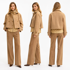 Jachetă detașabilă 2 &icirc;n 1 pentru femei cu guler blazer și vestă matlasată 