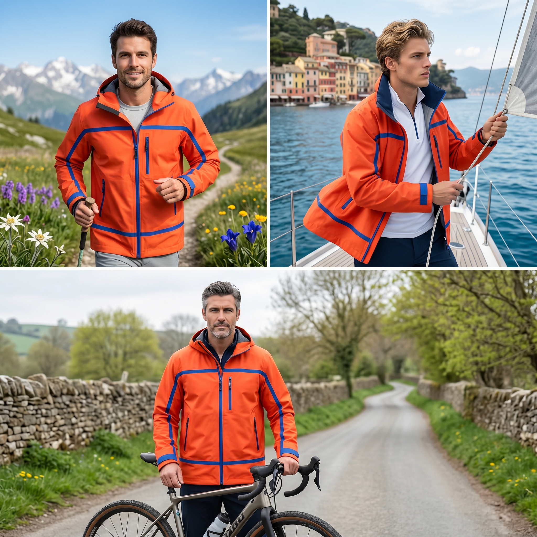 Men's 3-in-1 Waterproof Functional Jacket | High-Vis Contrast Shell
