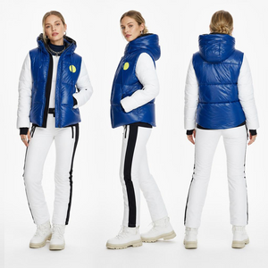 Women's Double - Layer Collar Goose Down Vest - Stylish & Warm for Multi - Scenarios