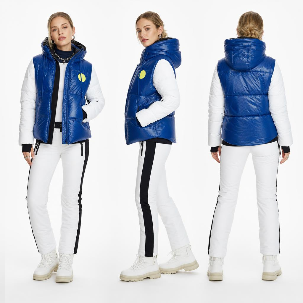 Women's Double - Layer Collar Goose Down Vest - Stylish & Warm for Multi - Scenarios