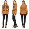 Corduroy & Matte Short Lightweight Coat: Curved Quilting & 3D Chest Pockets