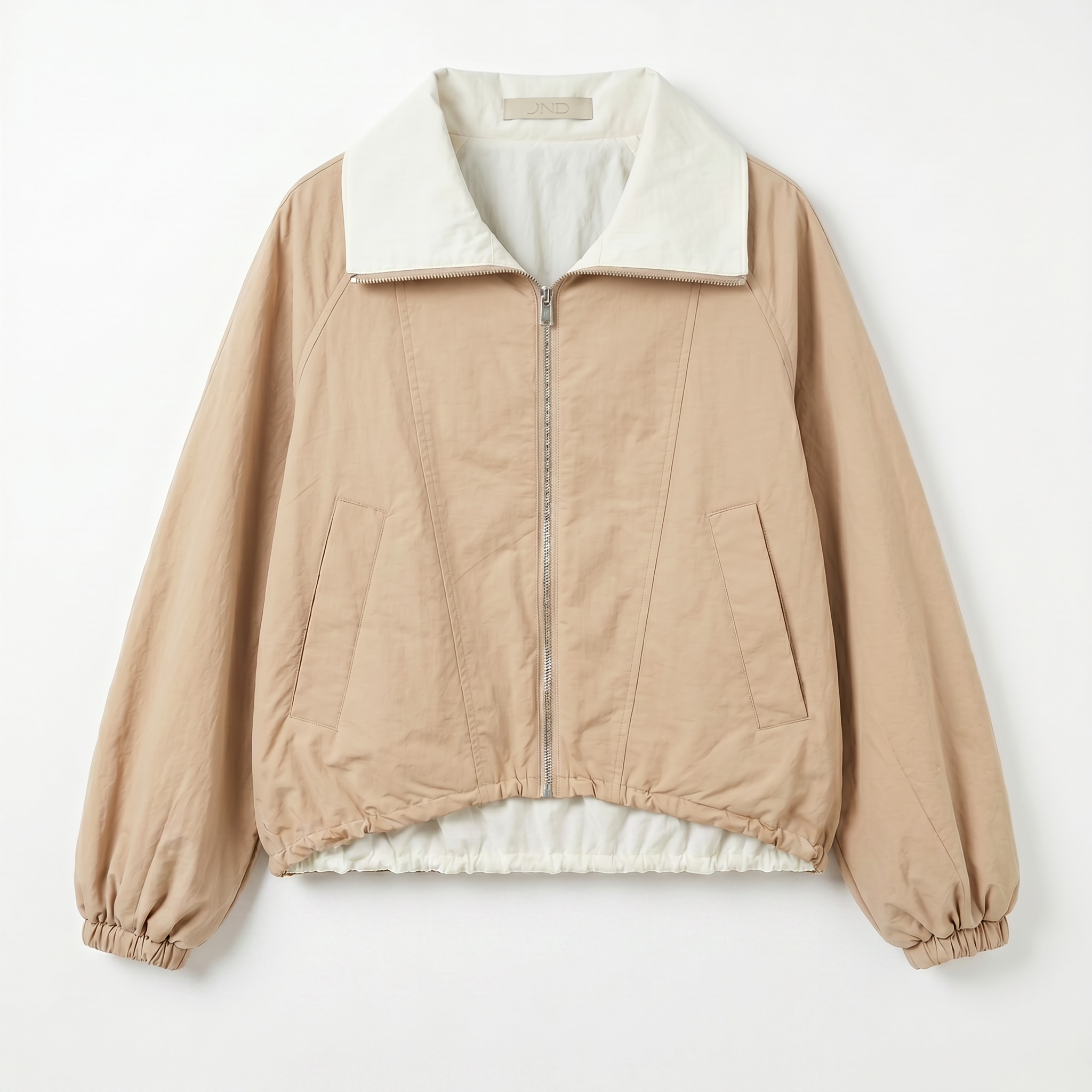 Reversible Lightweight Jacket – Two Distinct Looks, Funnel Neck, Raglan Sleeves, Water-Repellent Nylon, Padding-Free