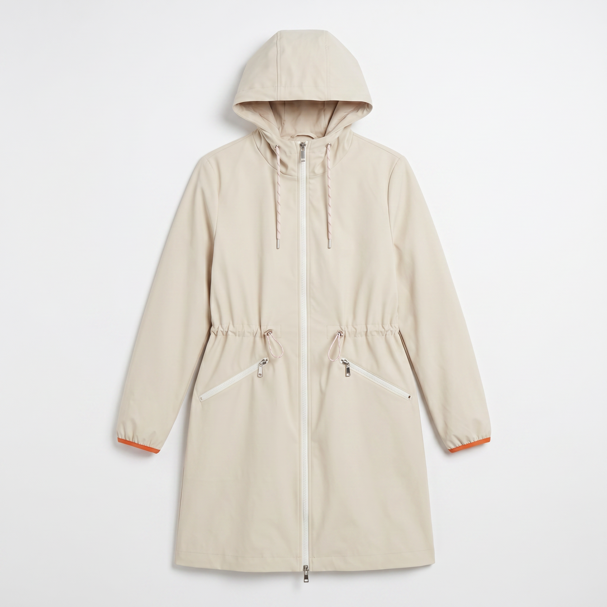 Two-Tone Matte Nylon Windbreaker for Women